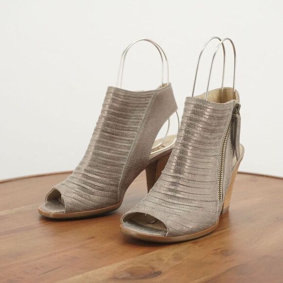 Paul Green Womens Cayanne Open Toe Heeled Sandals Silver Leather 5.5 US / 3 UK - Picture 4 of 11